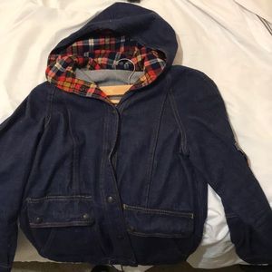 Plaid jean jacket